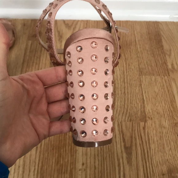 Steve Madden pink sequin satin blog heels - Picture 3 of 10